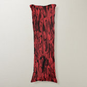 Abstract patroon rood zwart lichaamskussen (Voorkant Verticaal)