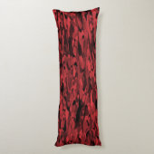 Abstract patroon rood zwart lichaamskussen (Achterkant (Verticaal))