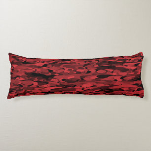 Abstract patroon rood zwart lichaamskussen