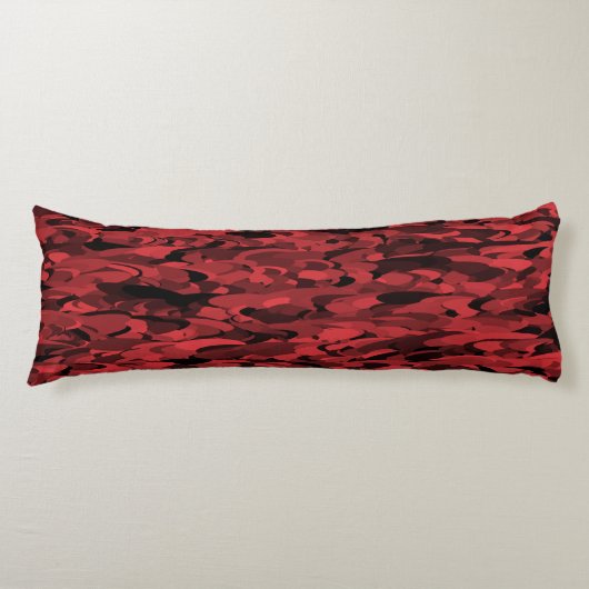 Abstract patroon rood zwart lichaamskussen (Voorkant)