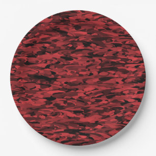 Abstract patroon rood zwart papieren bordje
