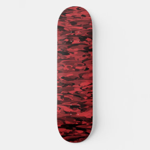 Abstract patroon rood zwart persoonlijk skateboard