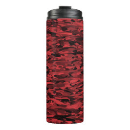 Abstract patroon rood zwart thermosbeker