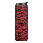Abstract patroon rood zwart thermosbeker (Gedraaid links)