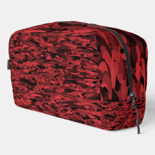 Abstract patroon rood zwart toilettas toilettasje