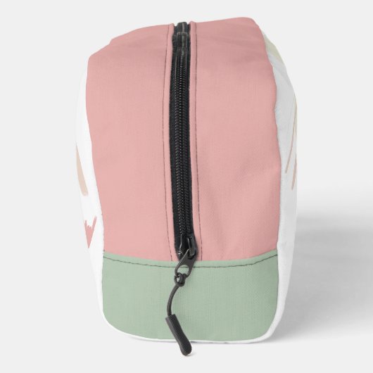 Abstract Patroon Roze Bruin Groen Dopp Kit Toilettasje (Rechts)