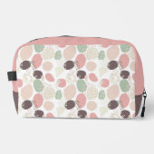 Abstract Patroon Roze Bruin Groen Toilettasje (Voorkant)
