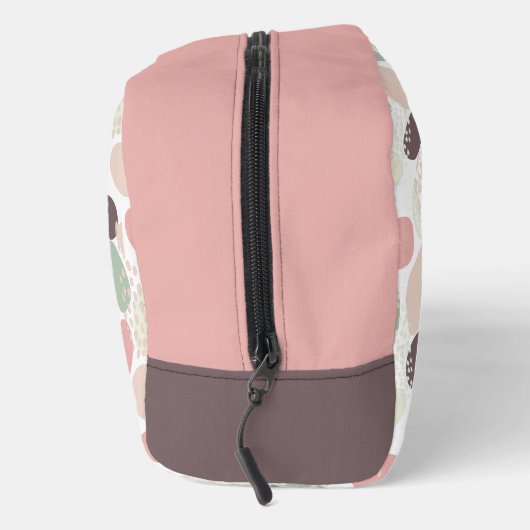 Abstract Patroon Roze Bruin Groen Toilettasje (Rechts)
