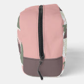 Abstract Patroon Roze Bruin Groen Toilettasje (Rechts)