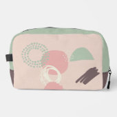 Abstract Patroon Roze Bruin Groen Toilettasje (Voorkant)