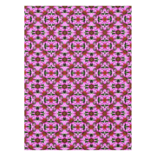 Abstract patroon roze Daisy Flowers Tafelkleed (Voorkant)
