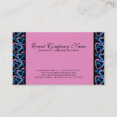 Abstract patroon roze en blauw hart visitekaartje (Achterkant)