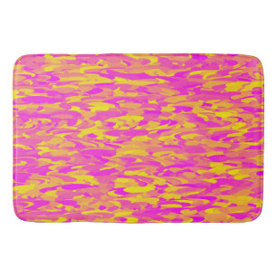 Abstract Patroon Roze Geel Oranje Badmat