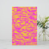 Abstract patroon roze geel oranje briefpapier (Staand voorkant)