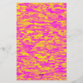 Abstract patroon roze geel oranje briefpapier (Achterkant)