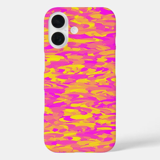 Abstract patroon roze geel oranje Case-Mate iPhone case (Achterkant)