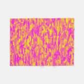 Abstract patroon roze geel oranje fleece deken (Voorkant (Horizontaal))