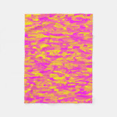Abstract patroon roze geel oranje fleece deken (Voorkant)