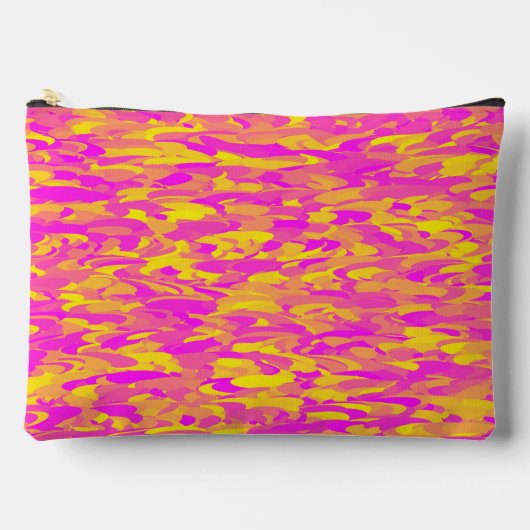 Abstract patroon roze geel oranje groot etui (Voorkant)