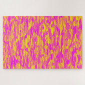 Abstract patroon roze geel oranje legpuzzel (Horizontaal)