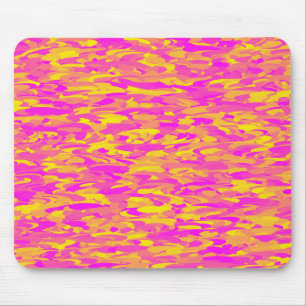 Abstract patroon roze geel oranje muismat