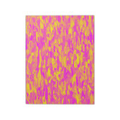 Abstract patroon roze geel oranje notitieblok (Linkerzijde)