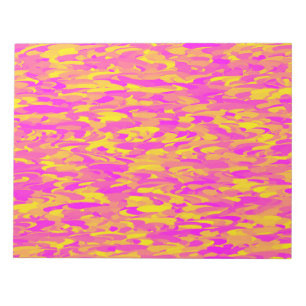 Abstract patroon roze geel oranje notitieblok