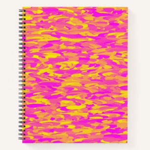 Abstract patroon roze geel oranje notitieboek