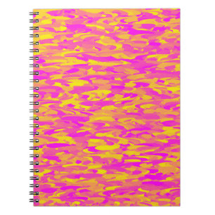 Abstract patroon roze geel oranje notitieboek