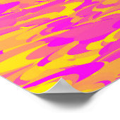 Abstract patroon roze geel oranje poster (Hoek)