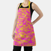 Abstract patroon roze geel oranje schort (Insitu)