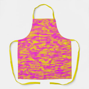Abstract patroon roze geel oranje schort