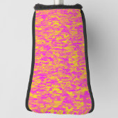 Abstract Patroon Roze Geel Sinaasappel Golfheadcover (Draai 90)