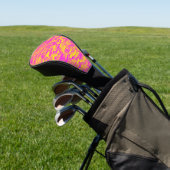 Abstract Patroon Roze Geel Sinaasappel Golfheadcover (Insitu)
