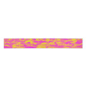 Abstract Patroon Roze Geel Sinaasappel Grosgrain Lint (Voorkant)