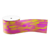 Abstract Patroon Roze Geel Sinaasappel Grosgrain Lint (Spoel)