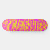 Abstract Patroon Roze Geel Sinaasappel Persoonlijk Skateboard (Horizontaal)