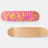 Abstract Patroon Roze Geel Sinaasappel Persoonlijk Skateboard (Horizontaal)