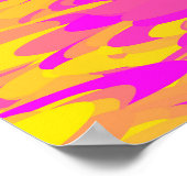Abstract Patroon Roze Geel Sinaasappel Poster (Hoek)