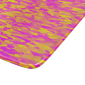 Abstract Patroon Roze Geel Sinaasappel Snijplank (Hoek)