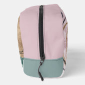 Abstract Patroon Roze Goud en Groene Dopp Kit Toilettasje (Rechts)