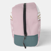 Abstract Patroon Roze Goud en Groene Dopp Kit Toilettasje (Rechts)