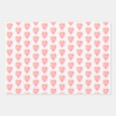 Abstract patroon roze hartwand inpakpapier vel (Voorkant 2)
