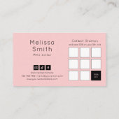 Abstract Patroon Roze Make-up Artiest Wimpers Klantenkaartje (Achterkant)