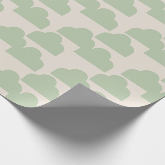 Abstract patroon Sage Green Modern Minimalist Cadeaupapier (Hoek)
