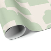 Abstract patroon Sage Green Modern Minimalist Cadeaupapier (Rol Hoek)