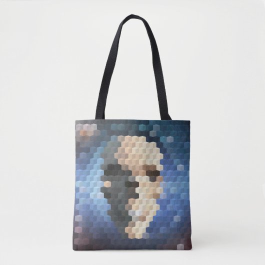 Abstract patroon schedel tote bag (Voorkant)