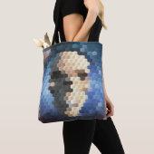 Abstract patroon schedel tote bag (Dichtbij)