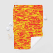 Abstract Patroon Sinaasappel Rood Geel Golfhanddoek (Insitu)