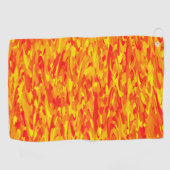Abstract Patroon Sinaasappel Rood Geel Golfhanddoek (Horizontaal)